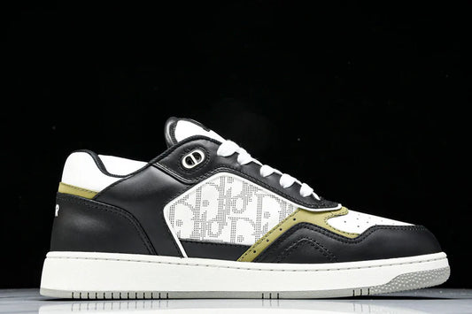 D1or B27 Low Galaxy Leather 'Black White Green'