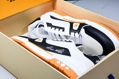 Louis Vuittоп Trainer Low 'Black White Orange Sole'