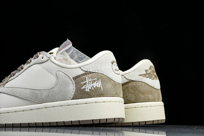 Travis Scott AJ1 Low x Stussy 'Beige' (Custom)