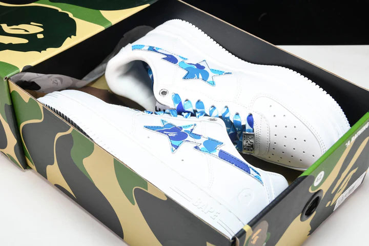 A Bathing Ape Bape Sta 'White ABC Camo - Blue'