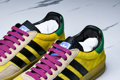 Guссi x Gazelle 'Yellow Green Velvet'