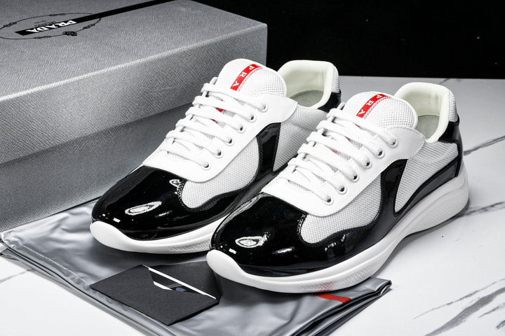 Prada America's Cup Sneaker 'Black Silver White' v2