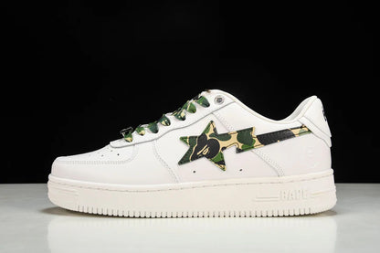 A Bathing Ape Bape Sta ‘White ABC Camo Green'